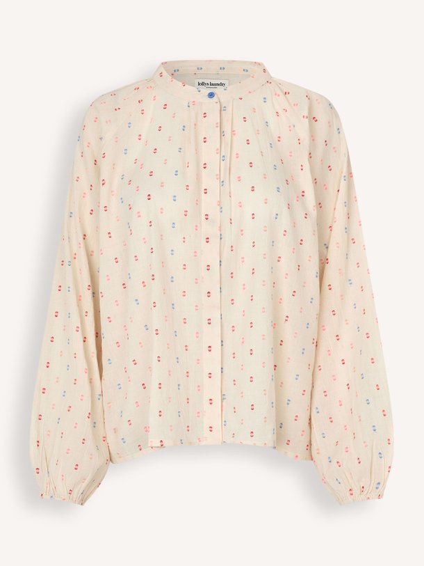 Ontdek de Hailey katoenen blouse van Lollys Laundry in de kleur Crème bij Orangebag. Op werkdagen voor 21:45 besteld, morgen in huis.