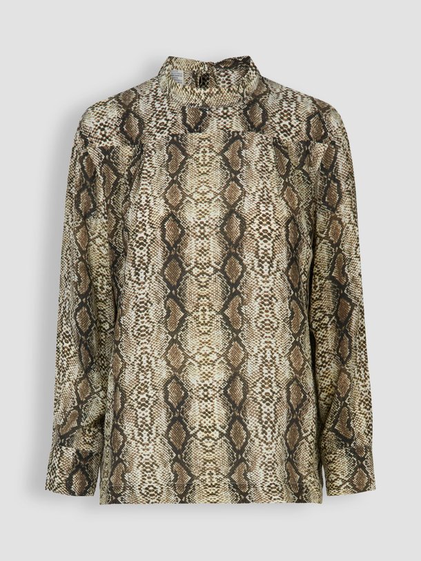 Ontdek de Montania viscose/zijdemix top met print van Baum und Pferdgarten in de kleur bruin bij Orangebag. Op werkdagen voor 21:45 besteld, morgen in huis.