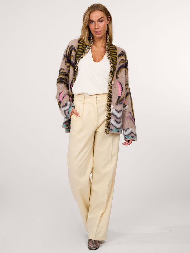 Ontdek de Wolmix pantalon van forte_forte in de kleur crème bij Orangebag. Op werkdagen voor 21:45 besteld, morgen in huis.