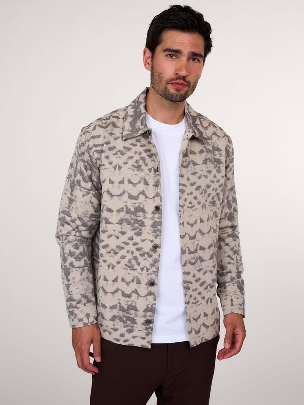 Ontdek de Sacastor katoenmix overshirt met print van Samsoe Samsoe in de kleur grijs bij Orangebag. Op werkdagen voor 21:45 besteld, morgen in huis.