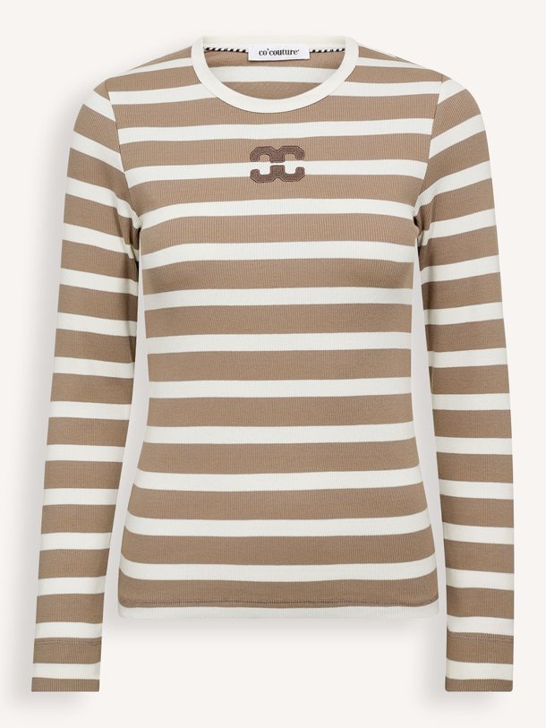 Ontdek de Granny katoenmix longsleeve met borduursel van Co'Couture in de kleur Off-white bij Orangebag. Op werkdagen voor 21:45 besteld, morgen in huis.