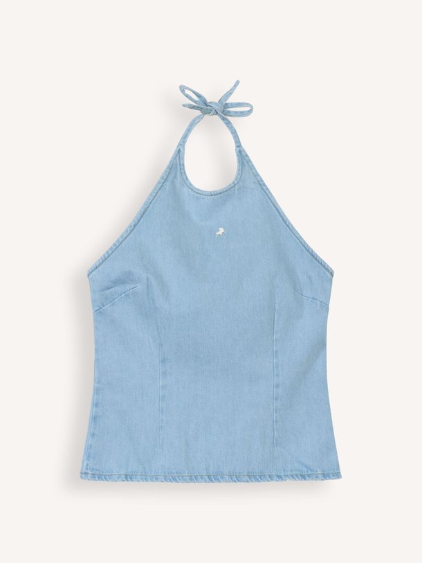 Ontdek de Addie denim haltertop van Lois in de kleur lichtblauw bij Orangebag. Op werkdagen voor 21:45 besteld, morgen in huis.