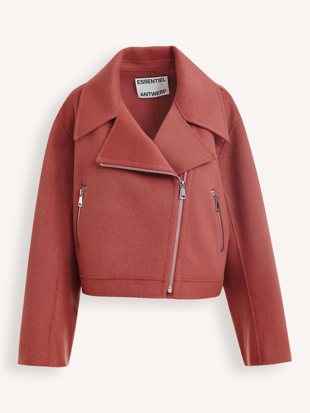Ontdek de Javier wollen jack van Essentiel Antwerp in de kleur Steenrood bij Orangebag. Op werkdagen voor 21:45 besteld, morgen in huis.