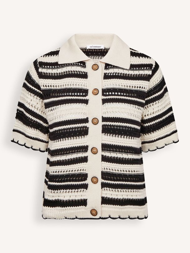 Ontdek de Odette organic cotton gestreept vest van Co'Couture in de kleur Zwart bij Orangebag. Op werkdagen voor 21:45 besteld, morgen in huis.