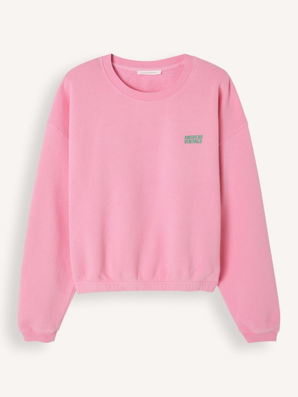 Ontdek de Izubird katoenmix logo sweater van American Vintage in de kleur roze bij Orangebag. Op werkdagen voor 21:45 besteld, morgen in huis.