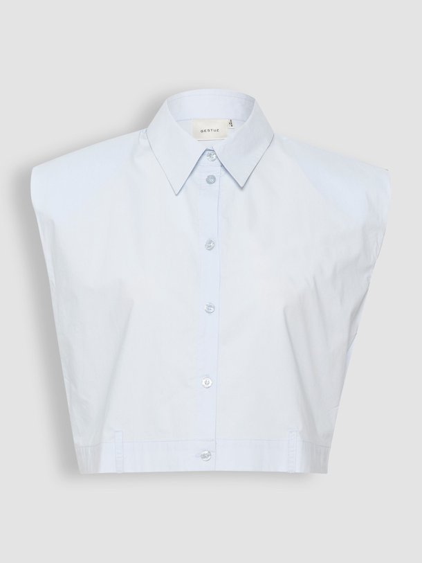Ontdek de Lioness katoenen cropped blouse van Gestuz in de kleur lichtblauw bij Orangebag. Op werkdagen voor 21:45 besteld, morgen in huis.