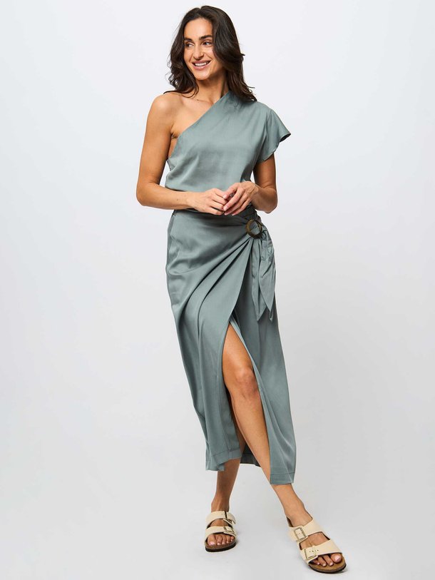 Ontdek de Cilia lyocellmix rok van Club L`avenir in de kleur grijsgroen bij Orangebag. Op werkdagen voor 21:45 besteld, morgen in huis.