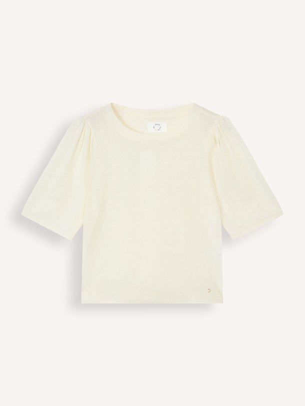 Ontdek de Brune linnen top van Des Petits Hauts in de kleur Crème bij Orangebag. Op werkdagen voor 21:45 besteld, morgen in huis.