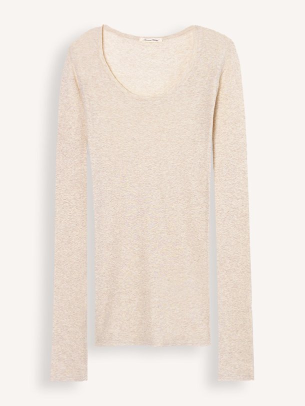 Ontdek de Massachusetts katoenen gemêleerde longsleeve van American Vintage in de kleur crème bij Orangebag. Op werkdagen voor 21:45 besteld, morgen in huis.