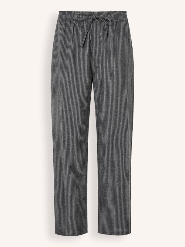 Ontdek de Bill katoenen gestreepte wide leg broek van Lollys Laundry in de kleur grijs bij Orangebag. Op werkdagen voor 21:45 besteld, morgen in huis.