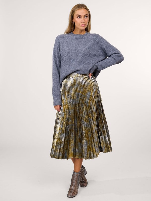 Ba-Sh Falone - Geweven Metallic Plissé Rok - Goudkleur Ontdek de Falone geweven metallic plissé rok van ba-sh in de kleur goudkleur bij Orangebag. Op werkdagen voor 21:45 besteld, morgen in huis.