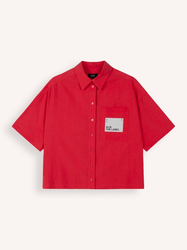 Ontdek de ladies woven short sleeve blouse van Alix The Label bij Orangebag. Op werkdagen voor 21:45 besteld, morgen in huis.