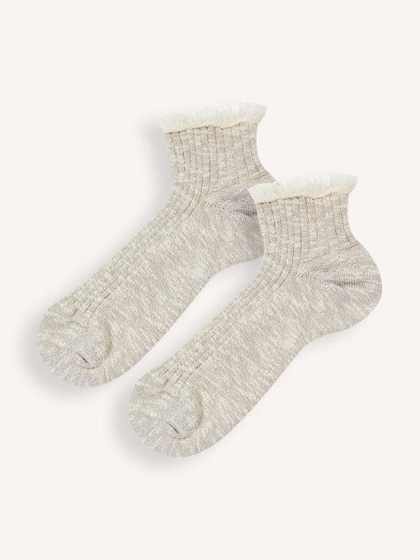 Ontdek de Basoli fijngebreide gemêleerde sokken van Bellerose in de kleur Beige bij Orangebag. Op werkdagen voor 21:45 besteld, morgen in huis.