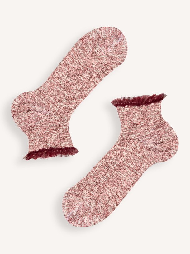 Ontdek de Basoli fijngebreide gemêleerde sokken van Bellerose in de kleur Bordeauxrood bij Orangebag. Op werkdagen voor 21:45 besteld, morgen in huis.