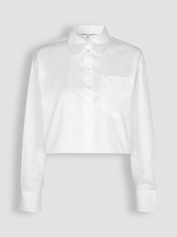 Ontdek de Charm katoenen cropped blouse van Second Female in de kleur wit bij Orangebag. Op werkdagen voor 21:45 besteld, morgen in huis.