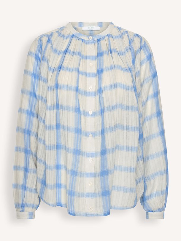 Ontdek de Nyka katoenen geruite blouse van By-Bar in de kleur Lichtblauw bij Orangebag. Op werkdagen voor 21:45 besteld, morgen in huis.