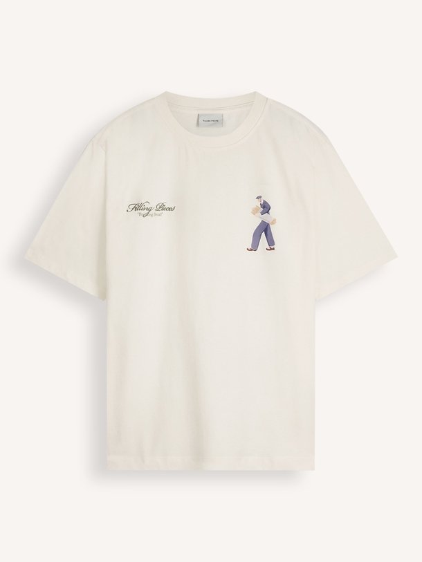 Ontdek de Bakery organic cotton T-shirt van Filling Pieces in de kleur Crème bij Orangebag. Op werkdagen voor 21:45 besteld, morgen in huis.