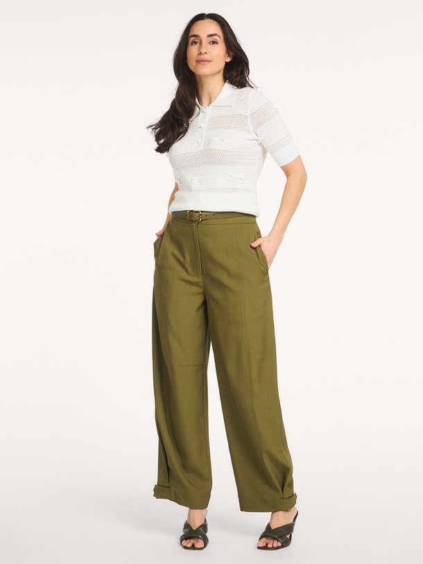 Ontdek de Jarts viscosemix polo top van Essentiel Antwerp in de kleur Off-white bij Orangebag. Op werkdagen voor 21:45 besteld, morgen in huis.