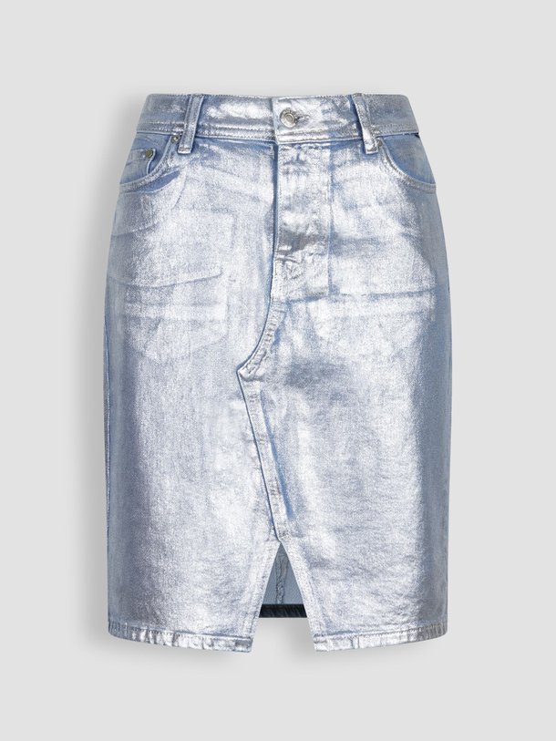 Ontdek de Denim metallic rok van Summum in de kleur blauw bij Orangebag. Op werkdagen voor 21:45 besteld, morgen in huis.