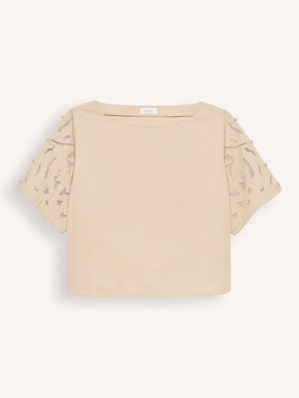 Ontdek de Lotus organic cotton top van Alchemist in de kleur Zand bij Orangebag. Op werkdagen voor 21:45 besteld, morgen in huis.