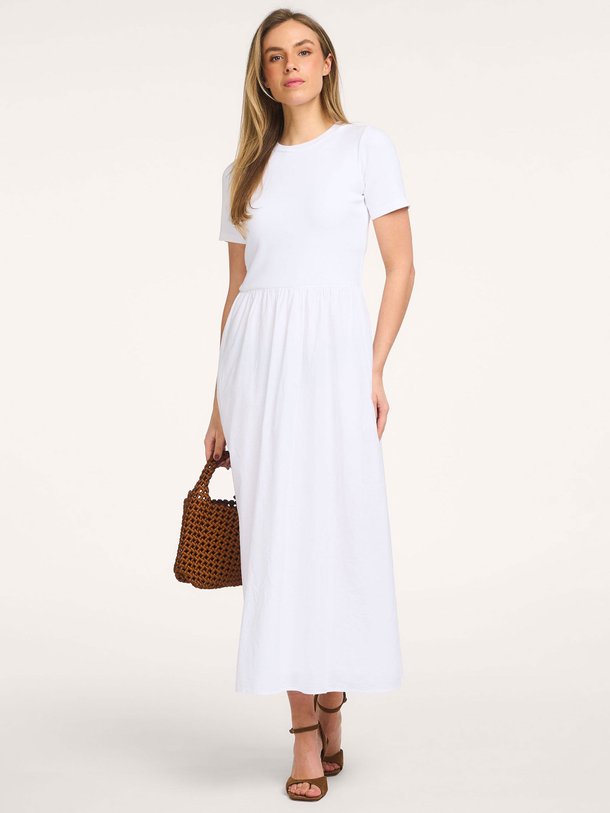 Ontdek de Fayth katoenen maxi jurk van Xirena in de kleur Wit bij Orangebag. Op werkdagen voor 21:45 besteld, morgen in huis.