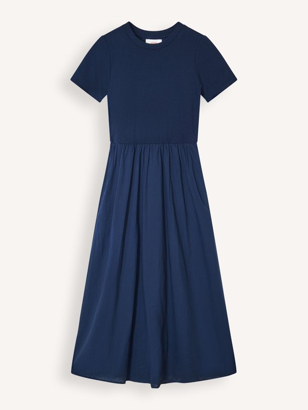 Ontdek de Fayth katoenen maxi jurk van Xirena in de kleur Donkerblauw bij Orangebag. Op werkdagen voor 21:45 besteld, morgen in huis.