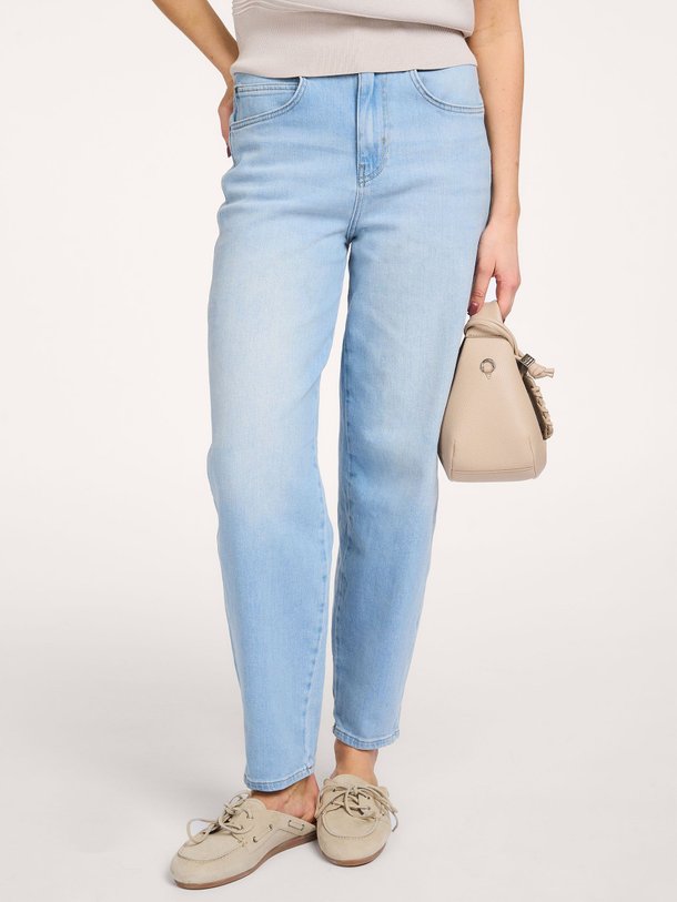 Ontdek de High waist barrel fit stretch jeans van Yaya in de kleur Blauw bij Orangebag. Op werkdagen voor 21:45 besteld, morgen in huis.