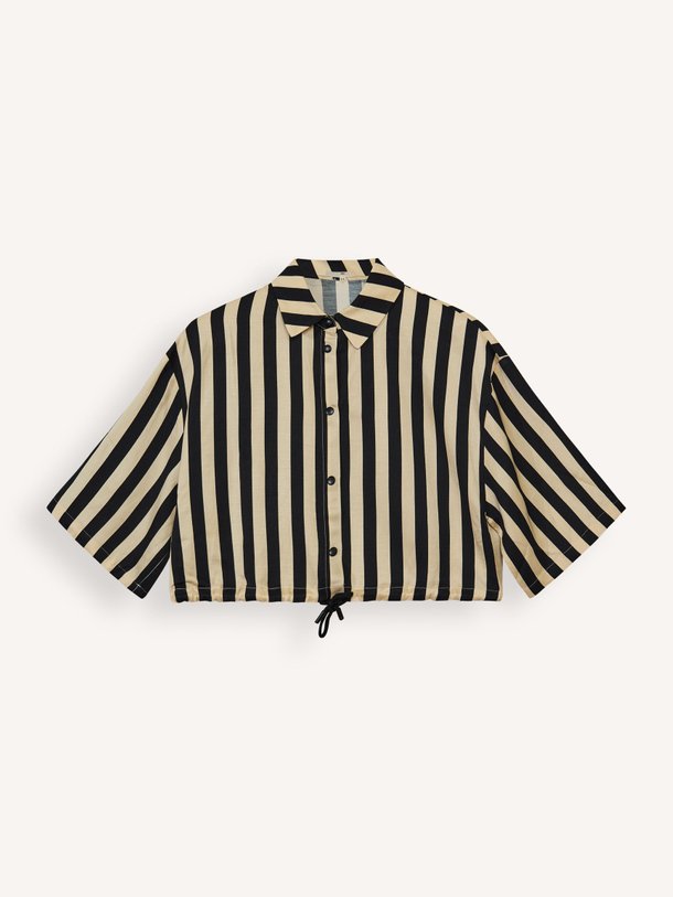 Ontdek de Lucie viscose/linnenmix gestreepte blouse van Suncoo in de kleur zwart bij Orangebag. Op werkdagen voor 21:45 besteld, morgen in huis.