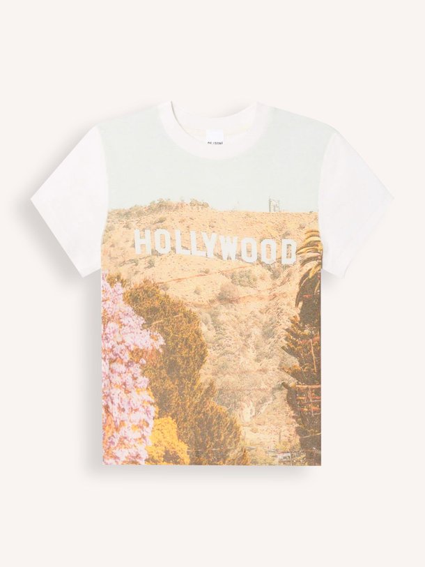 Re/Done Katoenen T-Shirt Met Print - Crème Ontdek de katoenen T-shirt met print van Re/Done in de kleur crème bij Orangebag. Op werkdagen voor 21:45 besteld, morgen in huis.