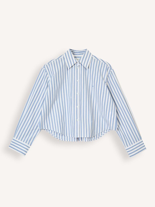 Ontdek de Johan katoenen gestreepte blouse van Bellerose in de kleur Blauw bij Orangebag. Op werkdagen voor 21:45 besteld, morgen in huis.