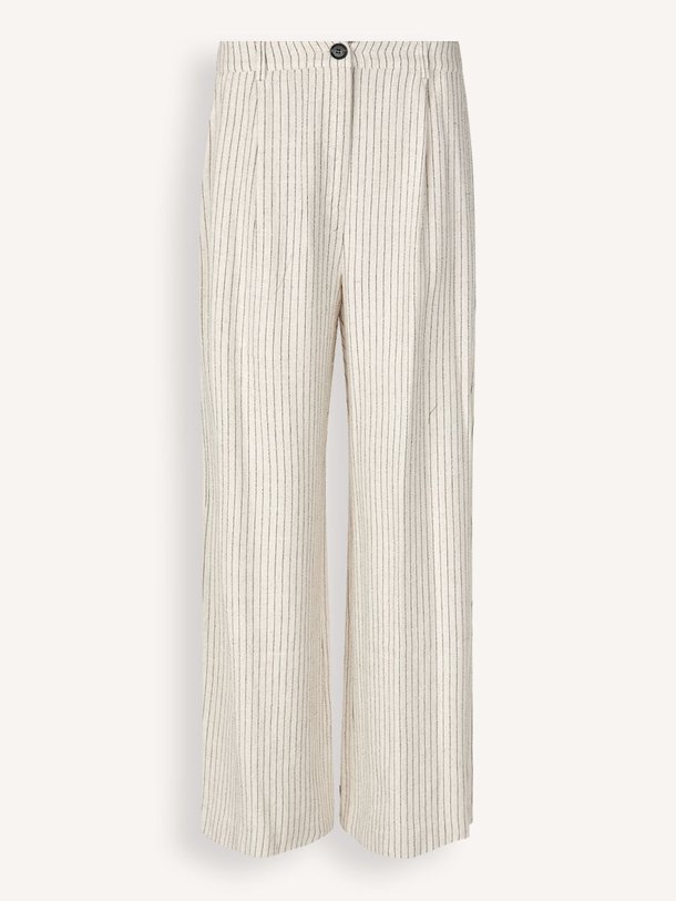Ontdek de Tyler rayon/linnenmix pantalon met krijtstreep van Lollys Laundry in de kleur crème bij Orangebag. Op werkdagen voor 21:45 besteld, morgen in huis.