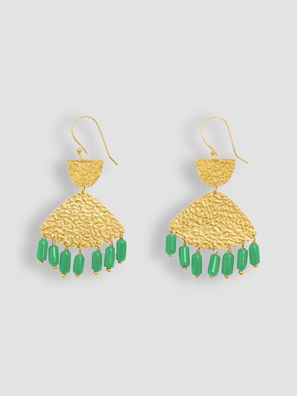 Ontdek de Ravi vergulde oorbellen met hanger van By-Bar in de kleur groen bij Orangebag. Op werkdagen voor 21:45 besteld, morgen in huis.