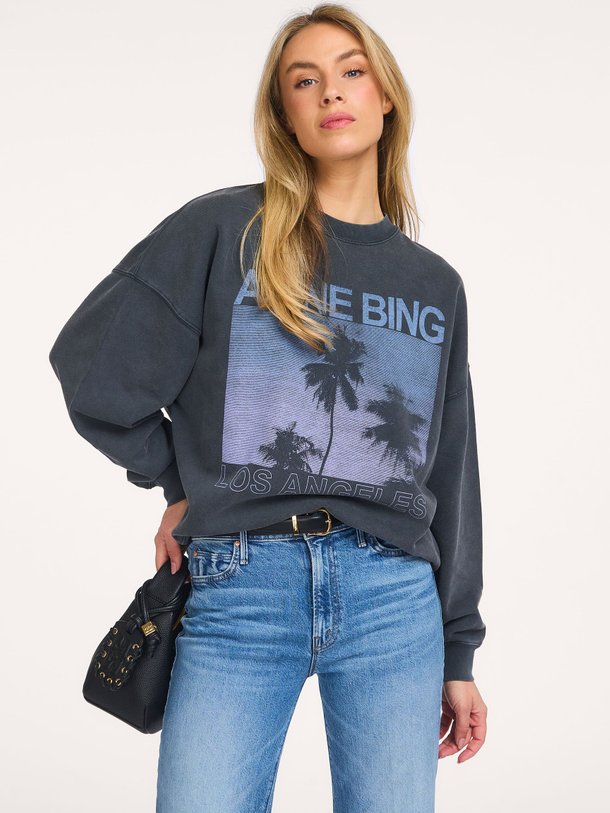 Ontdek de Miles, katoenen sweater met print van Anine Bing bij Orangebag. Op werkdagen voor 21:45 besteld, morgen in huis.