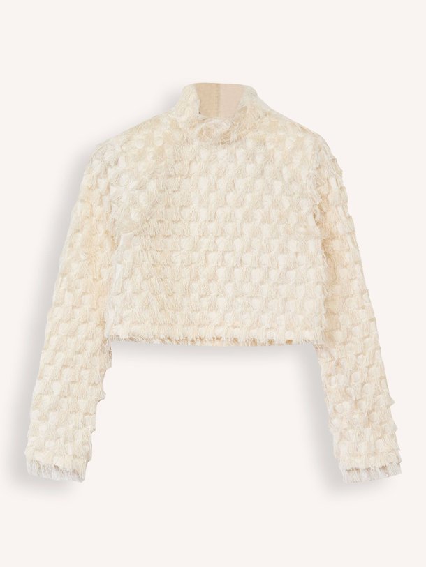 Ontdek de Lynette katoenmix top met franjes van DAY Birger et Mikkelsen in de kleur crème bij Orangebag. Op werkdagen voor 21:45 besteld, morgen in huis.