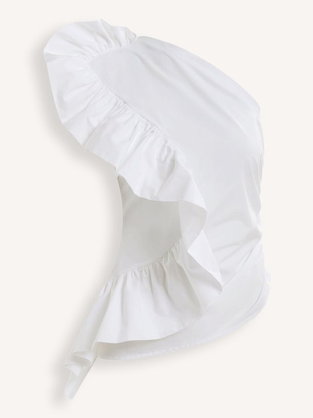 Ontdek de Haven katoenen one shoulder top met volant van Essentiel Antwerp in de kleur wit bij Orangebag. Op werkdagen voor 21:45 besteld, morgen in huis.
