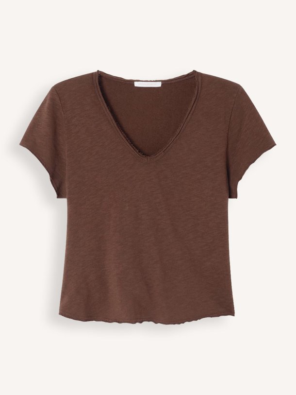 Ontdek de Sonoma katoenen slub T-shirt van American Vintage in de kleur Bruin bij Orangebag. Op werkdagen voor 21:45 besteld, morgen in huis.