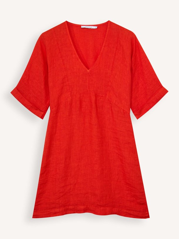 Ontdek de Flavie linnen jurk van La Fee Maraboutee in de kleur Oranje bij Orangebag. Op werkdagen voor 21:45 besteld, morgen in huis.