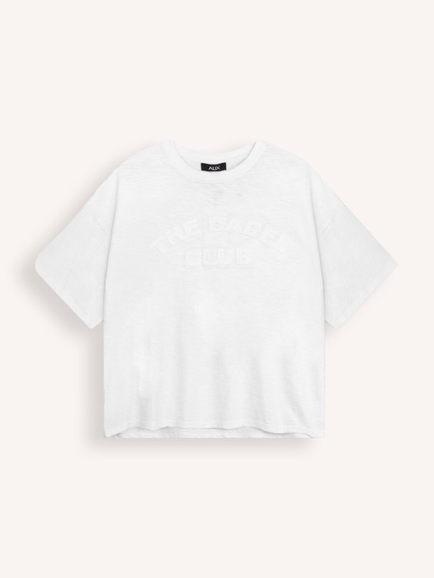 Ontdek de Katoenen slub T-shirt van Alix The Label in de kleur Off-white bij Orangebag. Op werkdagen voor 21:45 besteld, morgen in huis.