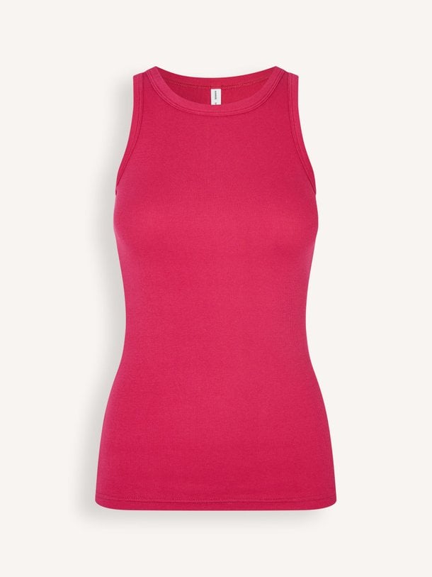Ontdek de Alexo organic cotton rib tanktop van Samsoe Samsoe in de kleur Fuchsia bij Orangebag. Op werkdagen voor 21:45 besteld, morgen in huis.