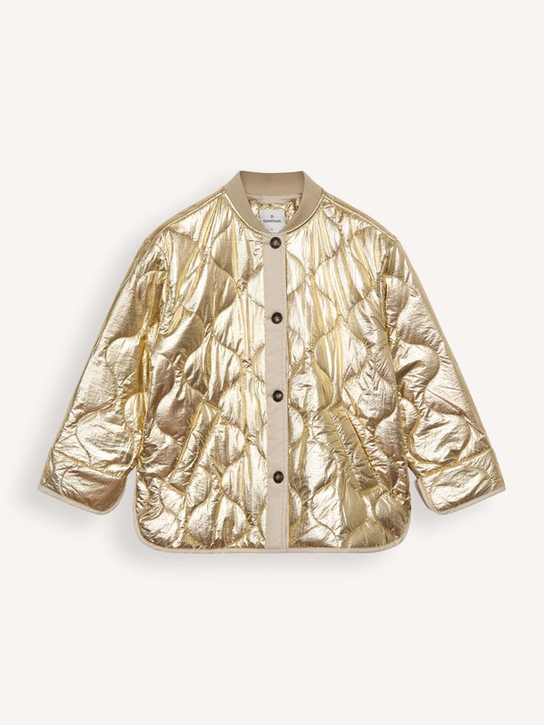 Ontdek de Geweven metallic jasje van Summum in de kleur goudkleur bij Orangebag. Op werkdagen voor 21:45 besteld, morgen in huis.