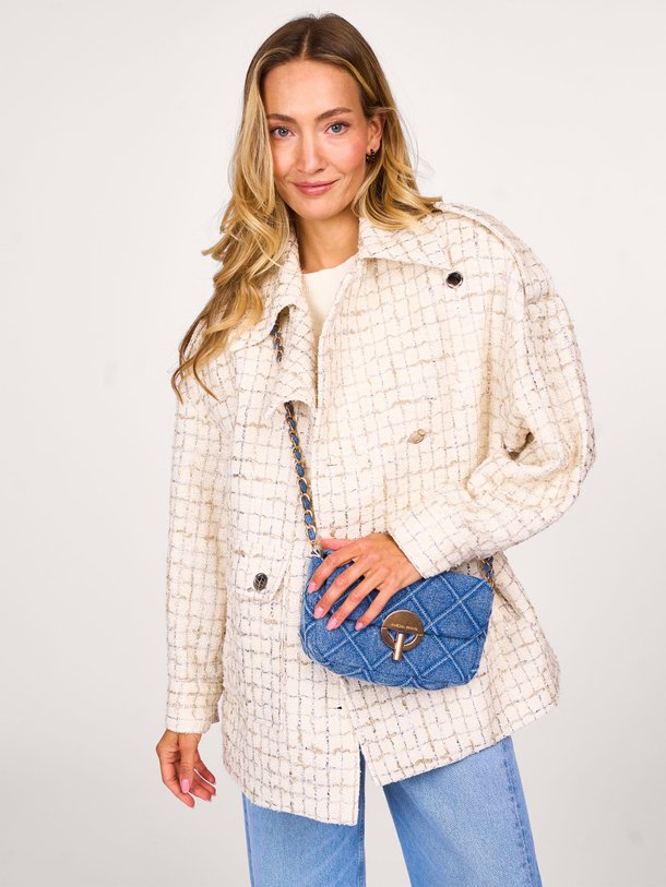 Ontdek de Xilia katoenmix jasje met lurex van Iro in de kleur ecru bij Orangebag. Op werkdagen voor 21:45 besteld, morgen in huis.