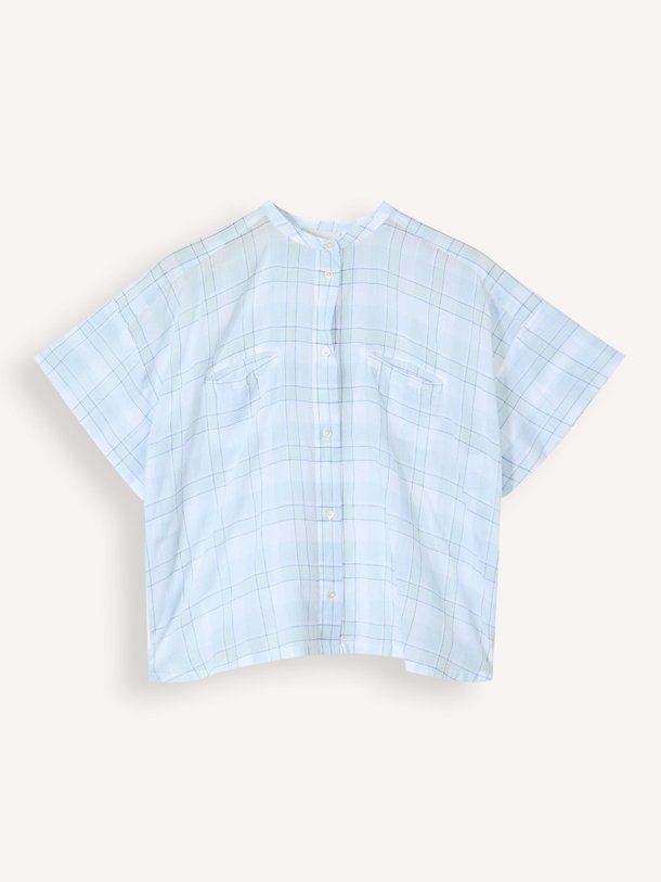 Ontdek de Cloe katoenen geruite blouse van Bellerose in de kleur Lichtblauw bij Orangebag. Op werkdagen voor 21:45 besteld, morgen in huis.