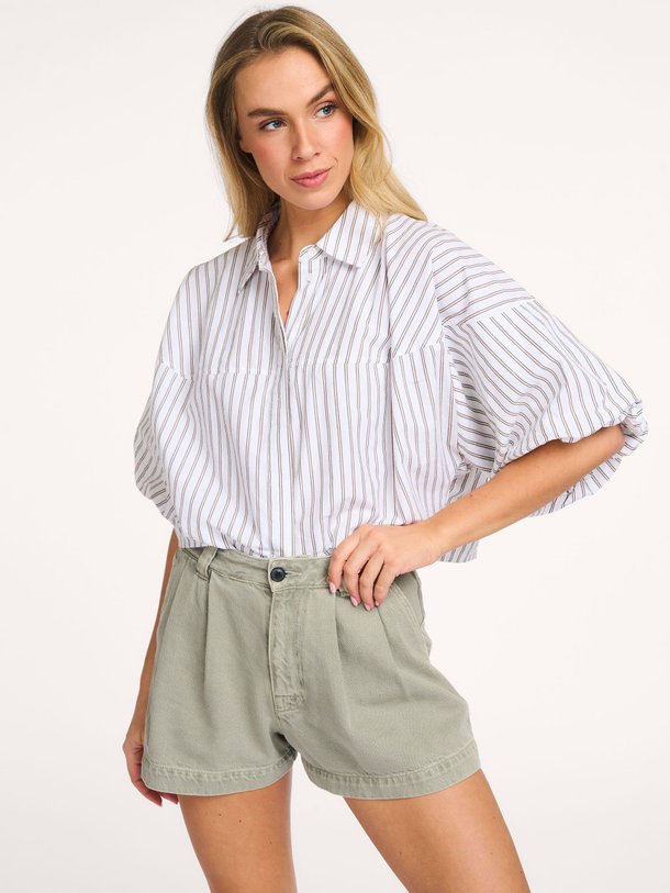 Ontdek de Cassy katoenen blouse met strepen van Bellerose in de kleur Off-white bij Orangebag. Op werkdagen voor 21:45 besteld, morgen in huis.