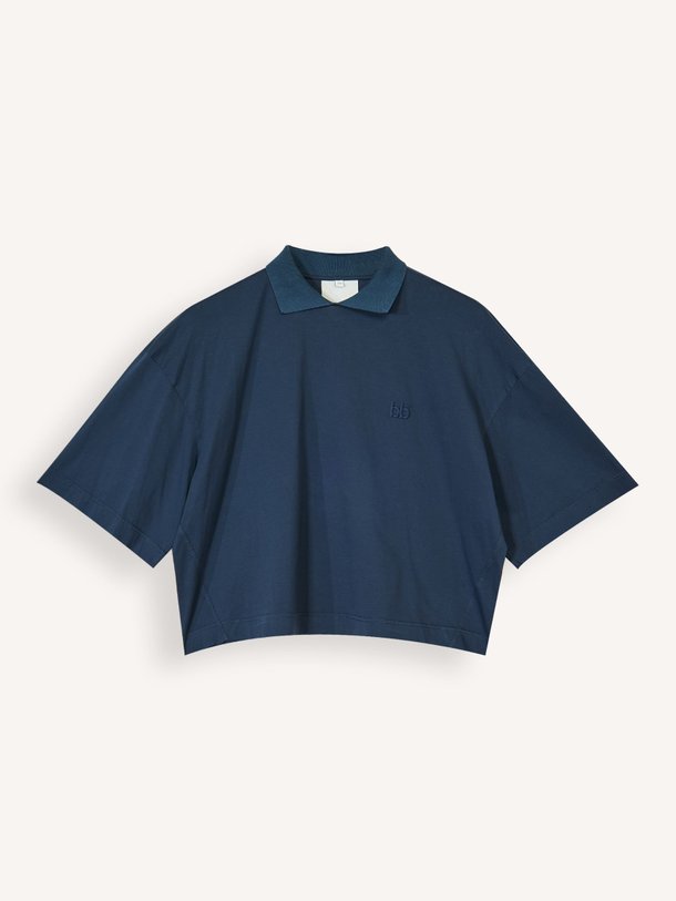 Ontdek de Frey katoenen polo top van Bellerose in de kleur Donkerblauw bij Orangebag. Op werkdagen voor 21:45 besteld, morgen in huis.