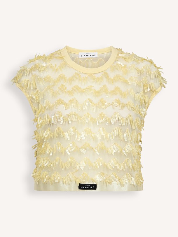 Ontdek de Limone geweven top van Haute L'Amitié in de kleur Geel bij Orangebag. Op werkdagen voor 21:45 besteld, morgen in huis.