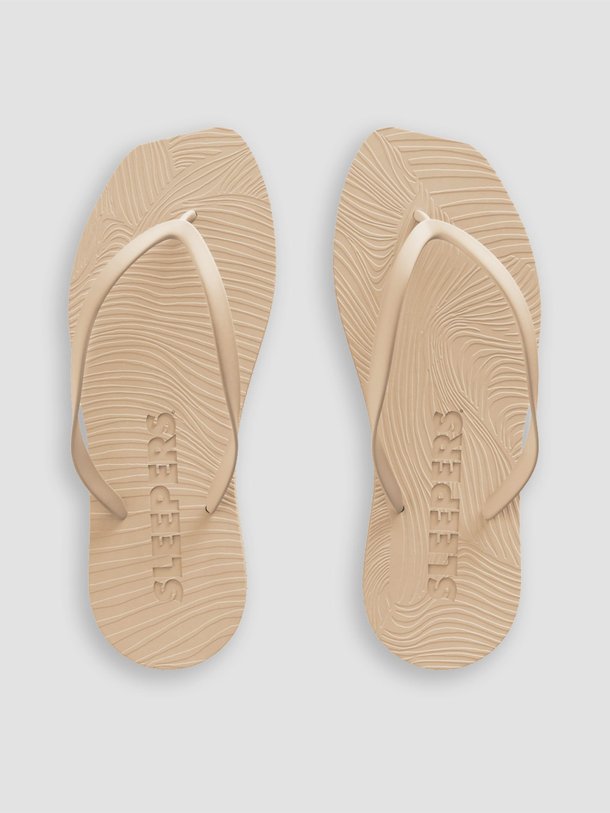 Ontdek de Tapered rubberen slippers van Sleepers in de kleur beige bij Orangebag. Op werkdagen voor 21:45 besteld, morgen in huis.