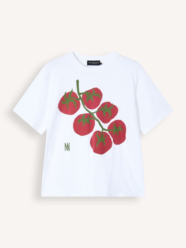 Ontdek de Haiden katoenen T-shirt met print van Nathalie Vleeschouwer in de kleur Wit bij Orangebag. Op werkdagen voor 21:45 besteld, morgen in huis.