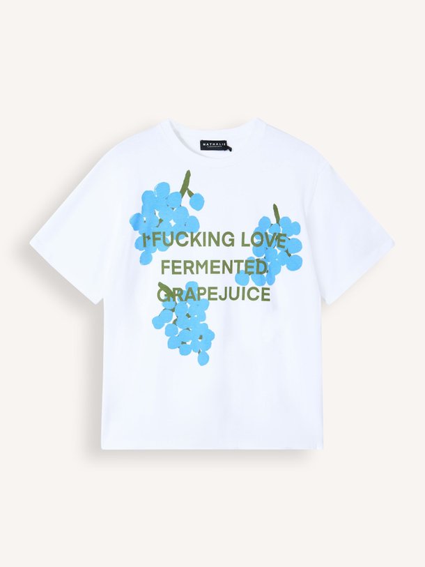 Ontdek de Haiden katoenen T-shirt met print van Nathalie Vleeschouwer in de kleur Wit bij Orangebag. Op werkdagen voor 21:45 besteld, morgen in huis.