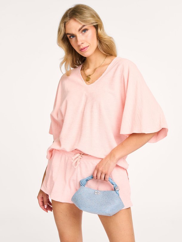 Ontdek de Kaftan katoenen badstof top van Speezys in de kleur poeder bij Orangebag. Op werkdagen voor 21:45 besteld, morgen in huis.