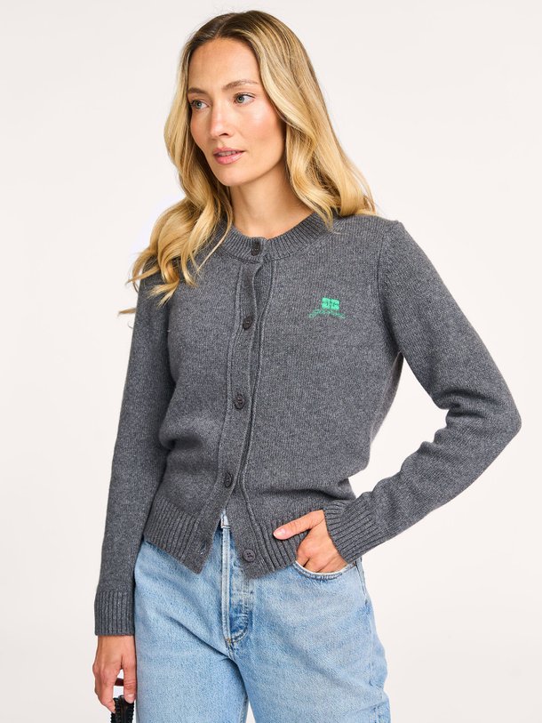 Ontdek de Wol/viscosemix gemêleerd vest van Ganni in de kleur donkergrijs bij Orangebag. Op werkdagen voor 21:45 besteld, morgen in huis.